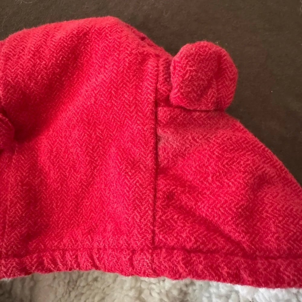 Carters Red hooded fleeced jacket - 12 months